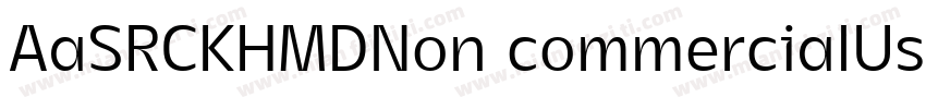 AaSRCKHMDNon commercialUse字体转换